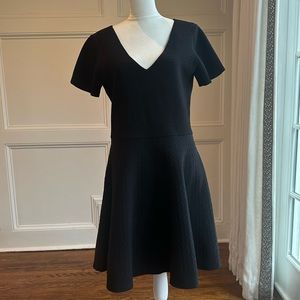 Design Lab x Lord & Taylor Black V-Neck Fit & Flare Dress | Size L